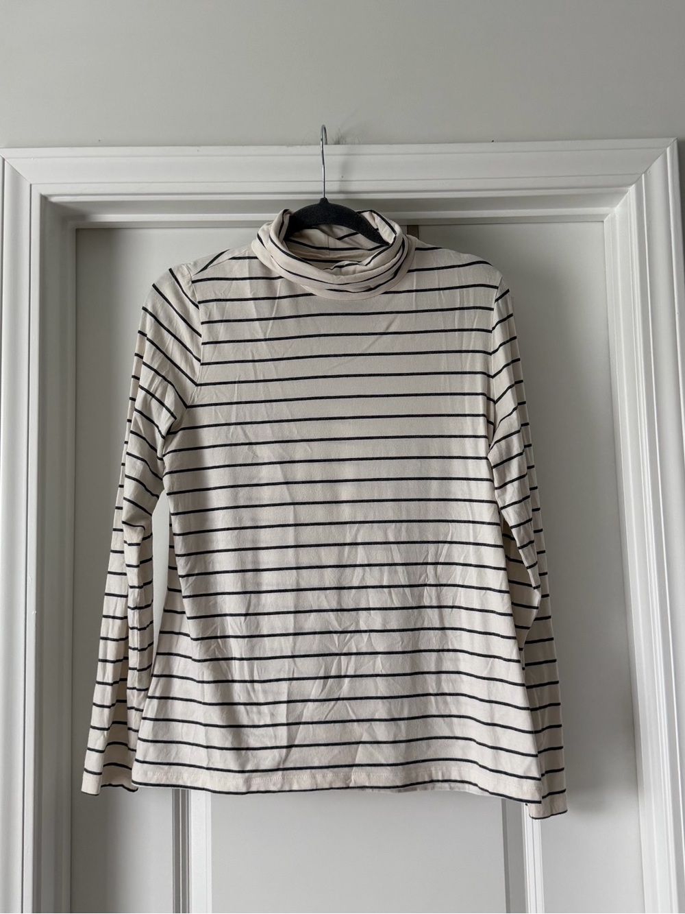 Lands End Striped Turtleneck